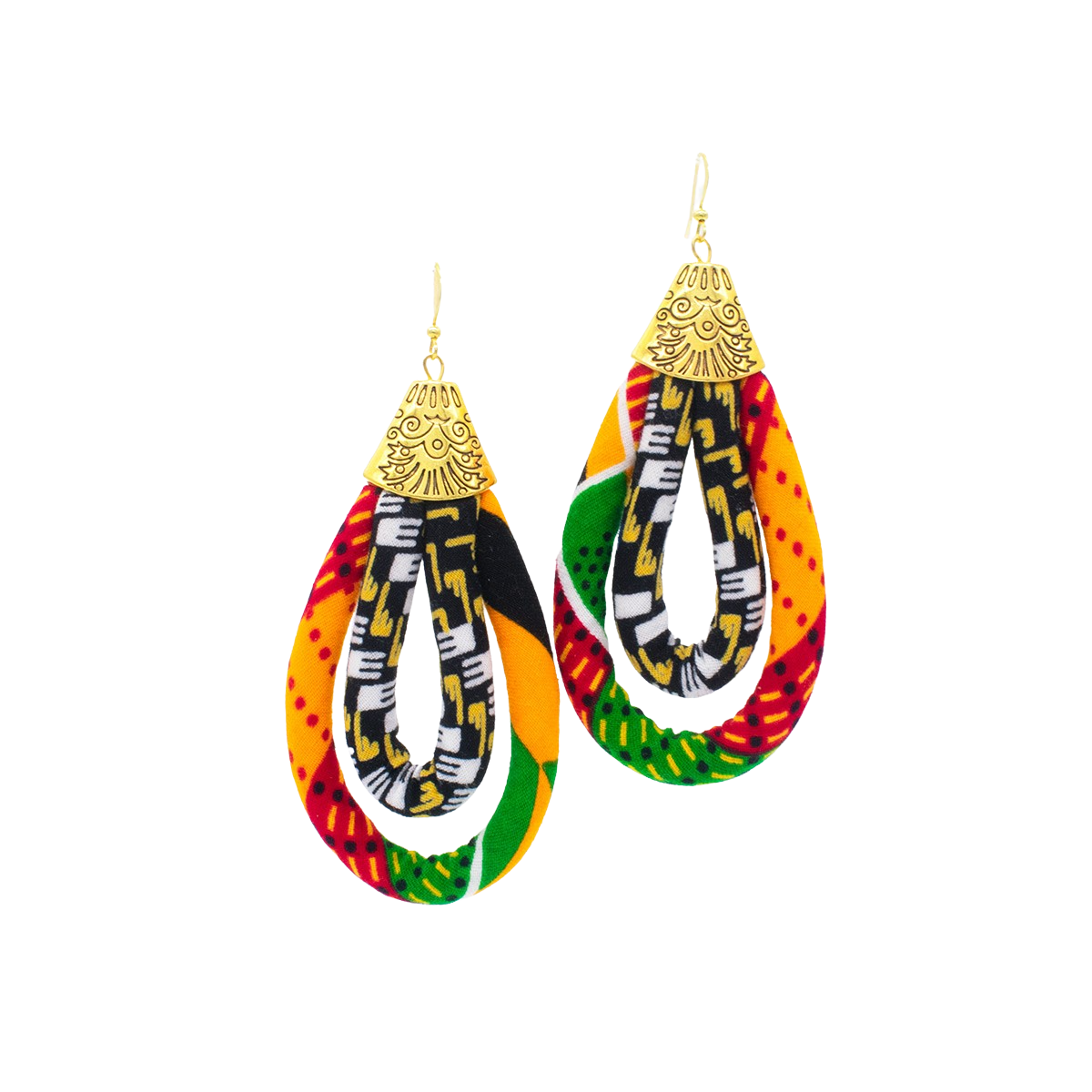 Mini Teardrop Earrings white background