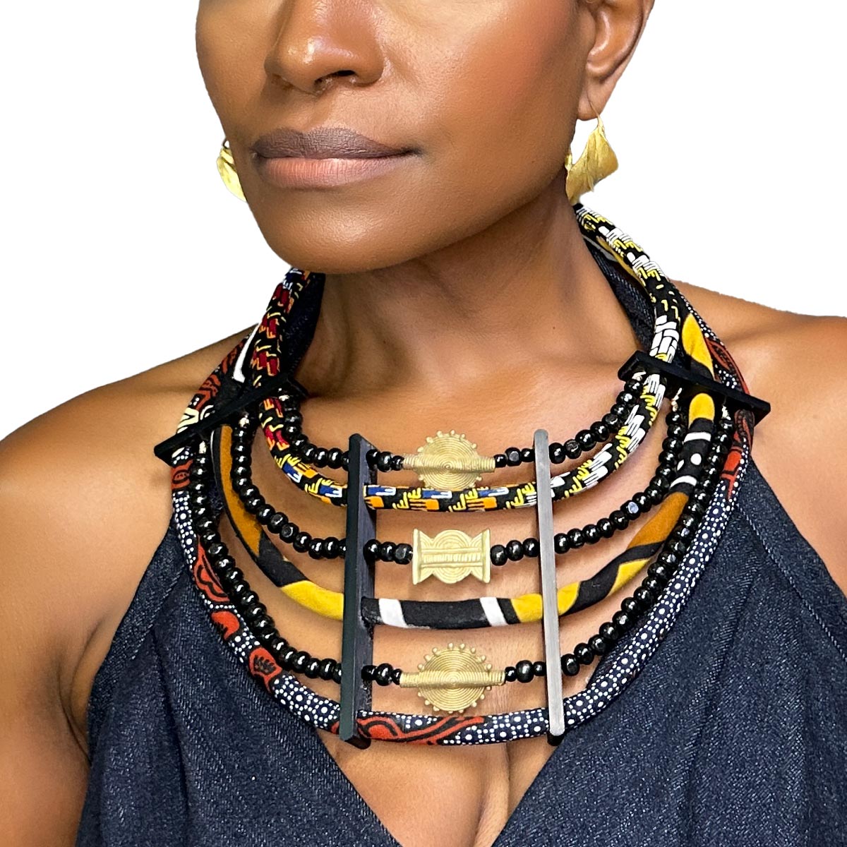 Hemaa Nhyira Necklace | African Queen Statement Necklace |African